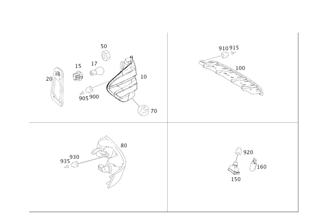 1649064900 - Electrical System: Rear Lamp for Mercedes-Benz: ML320, ML350, ML450, ML500, ML550, ML63 AMG Image image