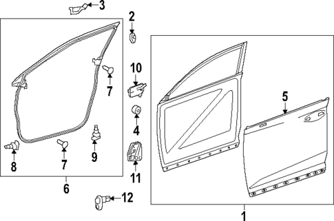 Door & Components for 2020 Lexus NX300 #1