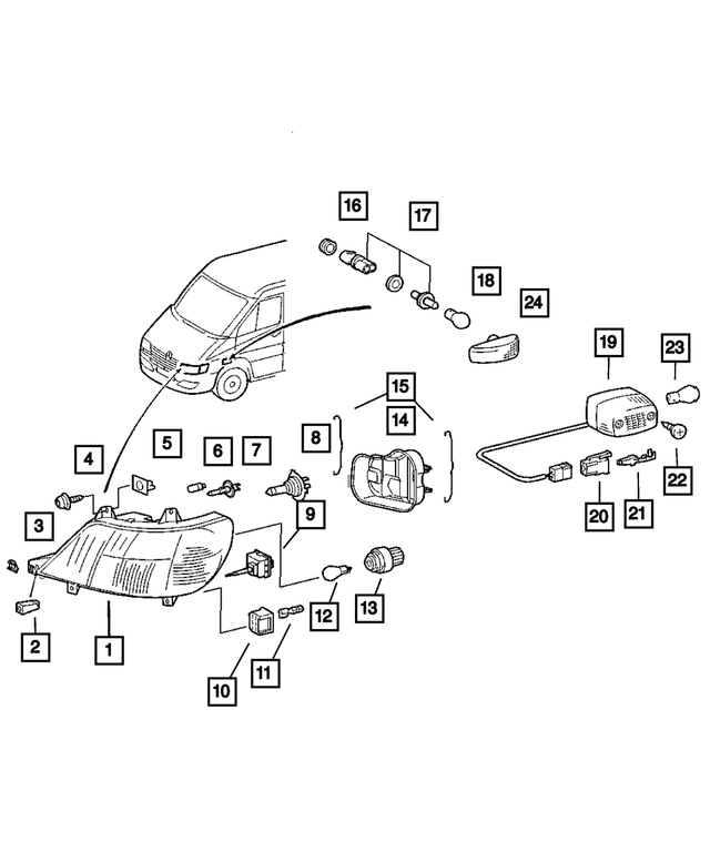 5103686AA - : Lamp Cover, Right for Mopar Image