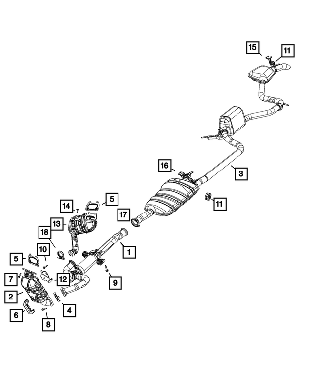 68187968AJ - Exhaust: Exhaust Crossunder Pipe for Mopar Image image