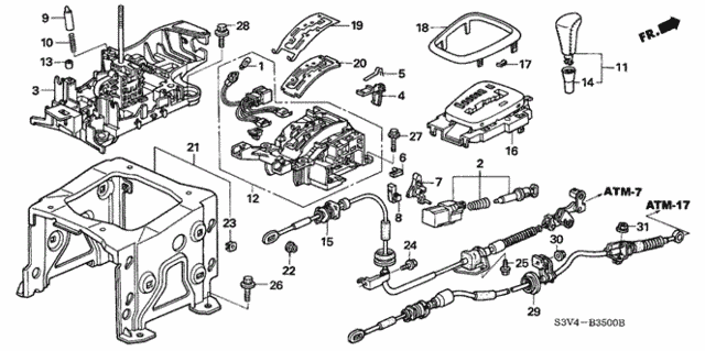 Select Lever (1) for 2003 Acura MDX #0