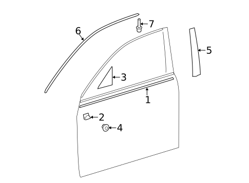 Exterior Trim - Front Door for 2022 Lexus IS300 #0