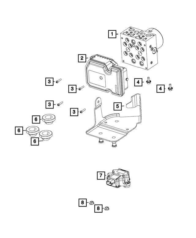 68085397AB - Electrical: Anti-lock Brake Control Unit for Mopar Image image