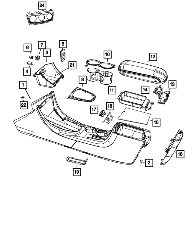 1UR60DX9AB - Interior Trim: Switch Bezel for Mopar Image image