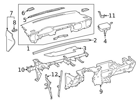 Instrument Panel for 2018 Toyota Corolla #0