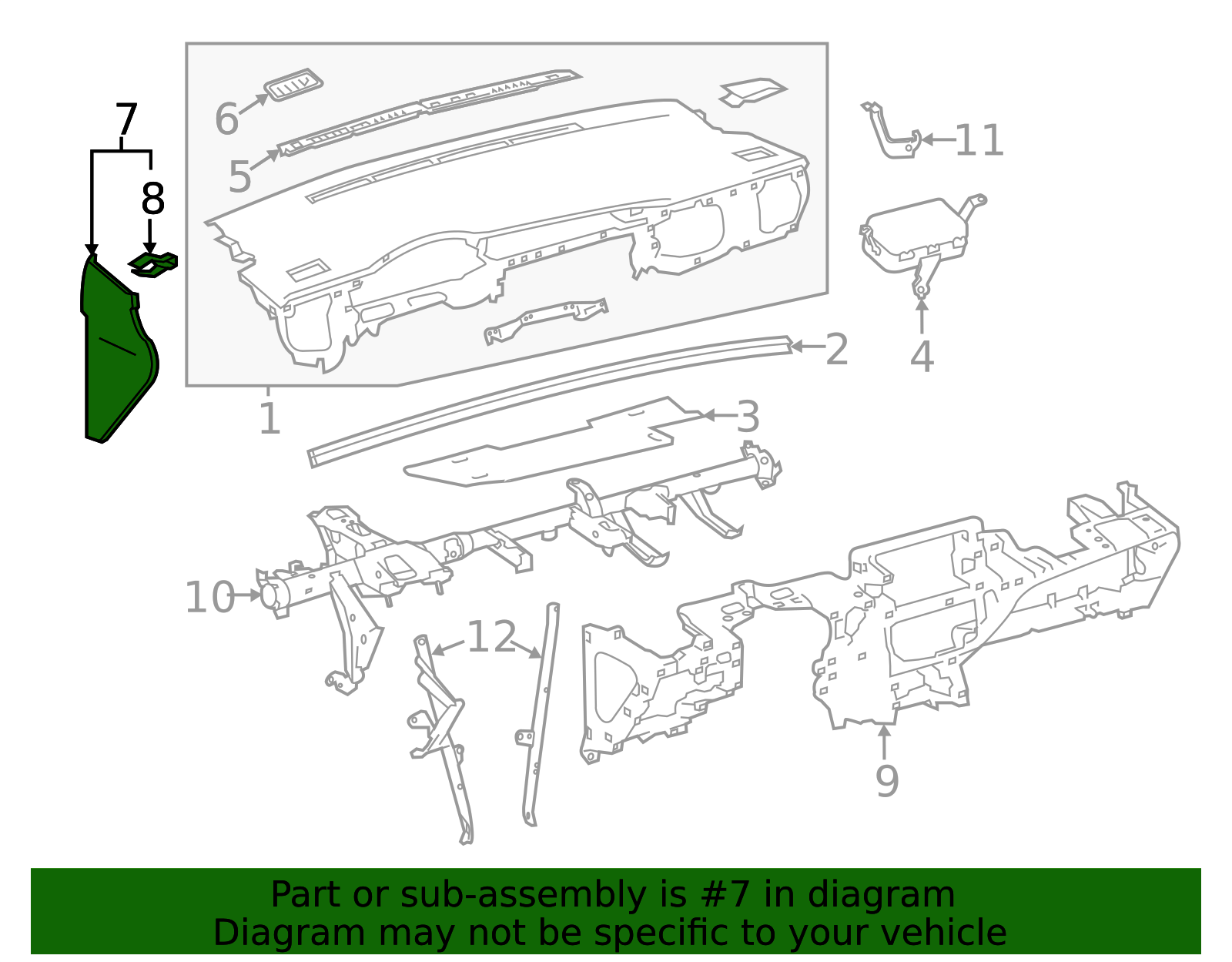 Toyota Instrument Panel Side Cover - Interior Trim Closure - Part ...