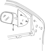 2F2Z17682EA - Body: Mirror Assembly for Ford: Windstar Image
