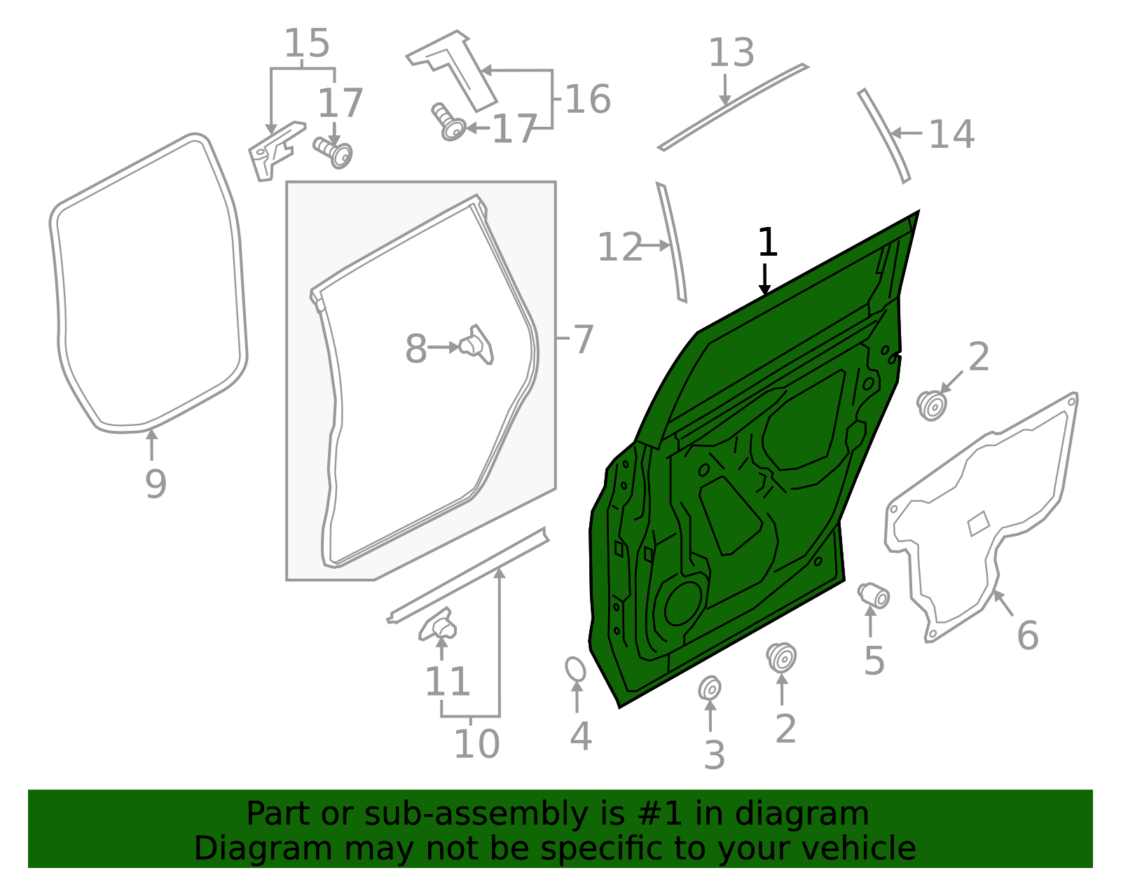 2019-2025 Subaru Ascent Door Shell 60409XC01A9P | Subaru Parts Store