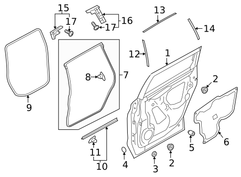 Door & Components for 2023 Subaru Ascent #1