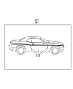 68136903AA - Mopar Accessories - Component Parts: Decal, Left for Mopar Image image