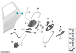 51229464884 - Vehicle Trim: Door Lock, Rear Right for BMW: BMW ALPINA XB7, X5 40i, X5 40iX, X5 45eX, X5 50eX, X5 50iX, X5 M, X5 M Comp., X5 M50iX, X5 M60iX, X6 40i, X6 40iX, X6 M, X6 M Comp., X6 M50iX, X6 M60iX, X7 40iX, X7 50iX, X7 M50iX, X7 M60iX Image image