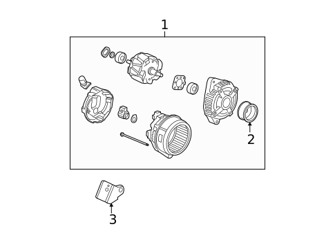 Alternator for 2012 Acura MDX #1