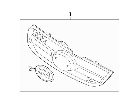 Grille for 2009 Kia Sportage #0