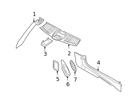 Interior Trim - Pillars for 2005 Mini Cooper #1