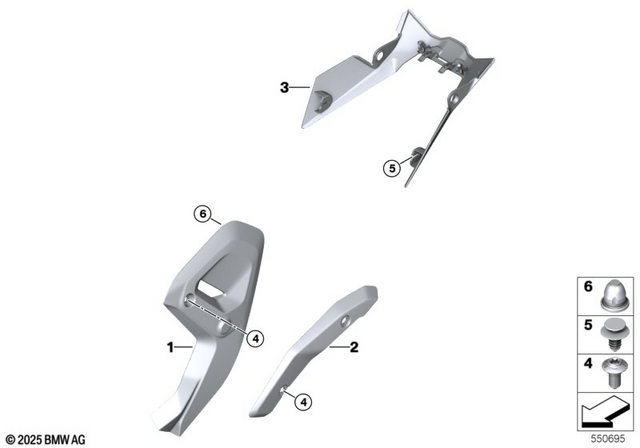52105A09840 - Frame and Mounting Parts: Clip -  for BMW-Motorrad Image