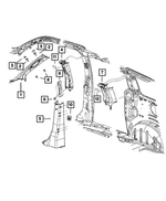ZR30XT1AE - : B Pillar Lower Trim Panel, Right for Chrysler: Town &amp; Country | Dodge: Grand Caravan | Ram: C/V Image
