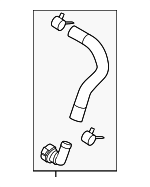 254R4P7000 - Electrical: Lower Hose for Kia Image