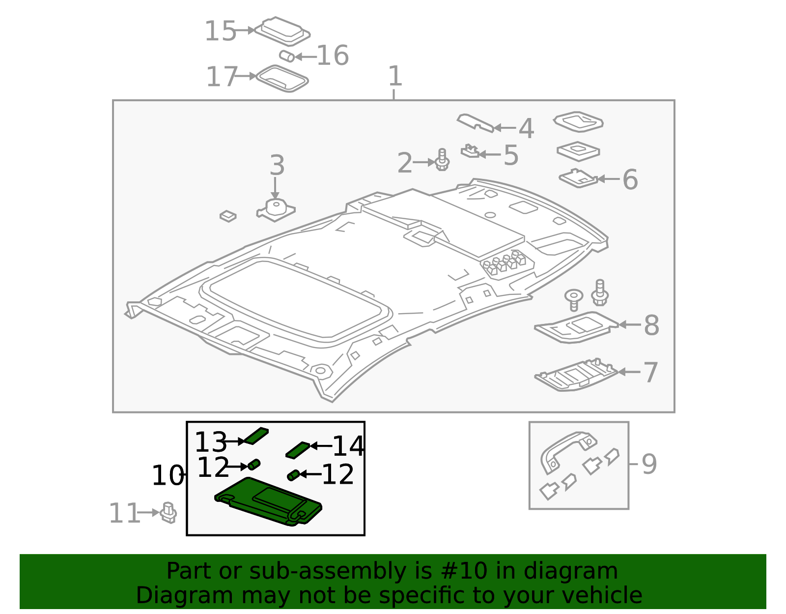 83280-TX4-A02ZC - 2016-2018 Acura RDX - Sun-Visor Assembly, L