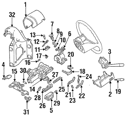 Steering Column Components for 1997 Ford F-250 HD #0