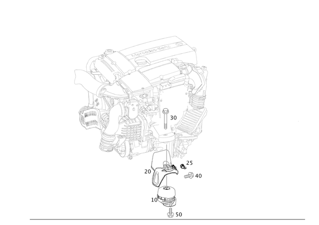 19902611 - Engine Suspension: Self-Tap. Hex. Head Screw for Mercedes-Benz Image image