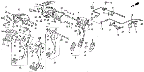 Pedal for 1994 Acura Vigor #0