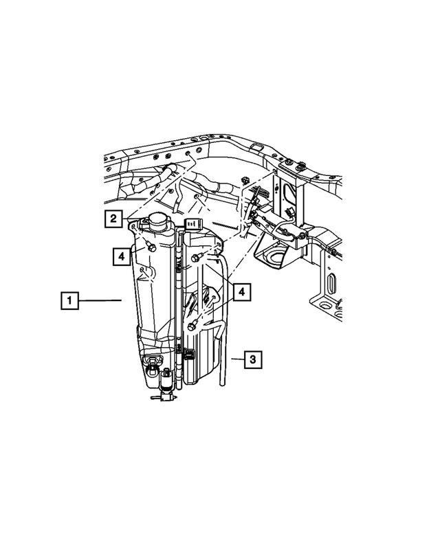 68026583AB - Cooling: Washer And Coolant Reservoir for Mopar Image