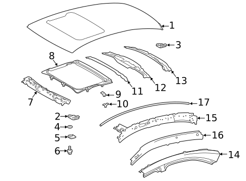 Exterior Trim - Roof for 2022 Lexus IS300 #0