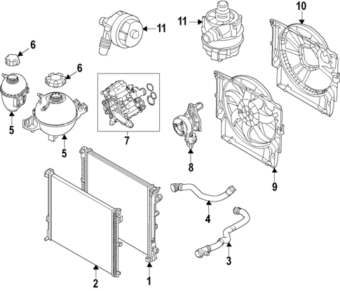 Radiator & Components for 2024 BMW X4 #1