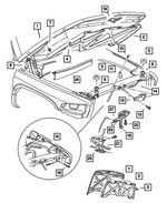 55234899 - Body Sheet Metal Except Doors: Hood To Fender Bumper for Dodge: Ram 1500, Ram 2500, Ram 3500 Image