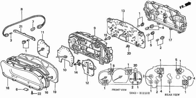Combination Meter (NS) for 2002 Honda Accord #0