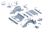 2976107001 - Substructure: Crossmember, Rear Seat for Mercedes-Benz Image