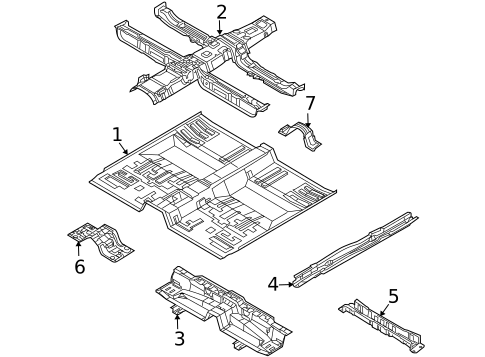 Floor & Rails for 2005 Kia Amanti #0
