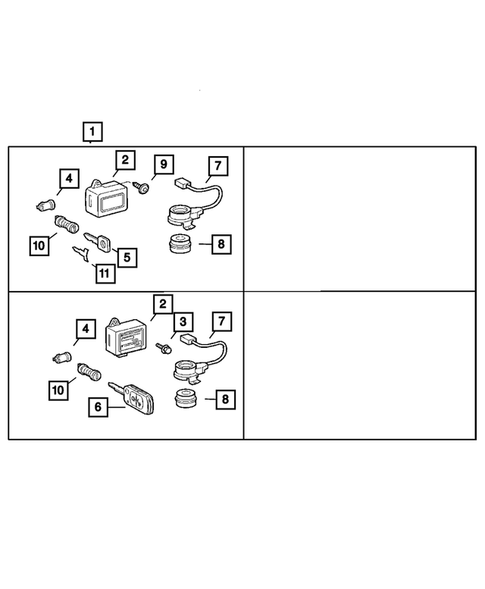 Lock Cylinders and Keys for 2005 Dodge Sprinter 2500 #0