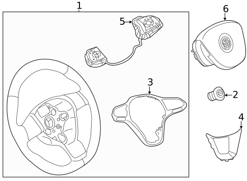 Steering Wheel & Trim for 2025 Volkswagen Atlas Cross Sport #0