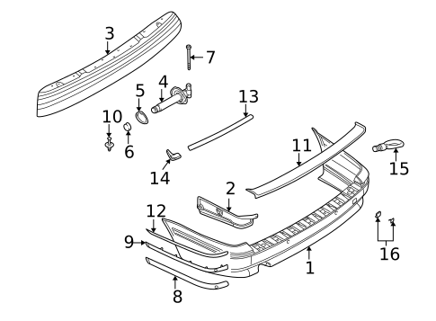 Bumper & Components - Rear for 1999 BMW 528i #1