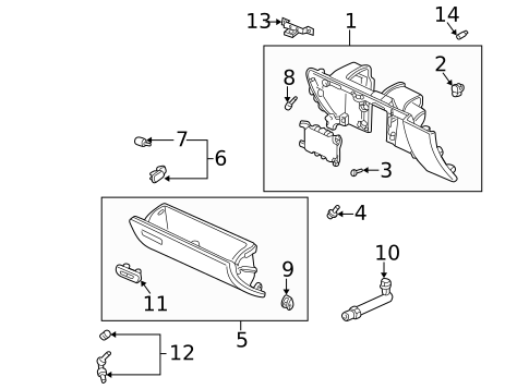 Glove Box for 2003 Acura CL #0