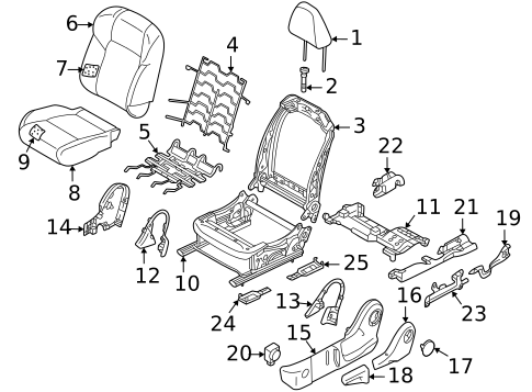 Driver Seat Components for 2025 Mitsubishi Outlander PHEV #0