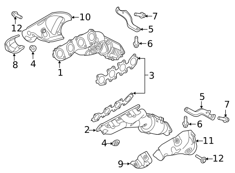 Exhaust Manifold for 2015 Hyundai Genesis #0