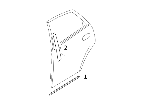 Exterior Trim - Rear Door for 2005 Suzuki Forenza #0