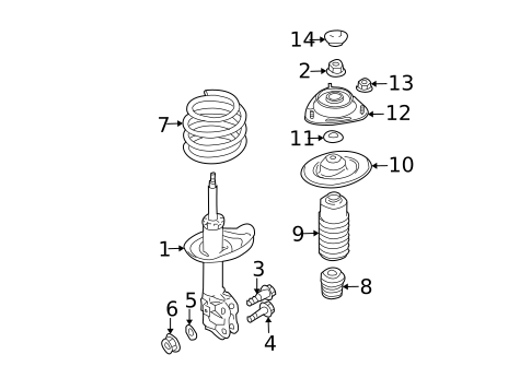 Struts & Components for 2008 Subaru Impreza #0