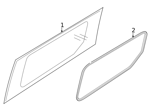 Glass - Side Door for 2022 Ford Transit Connect #3
