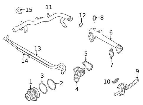 Water Pump for 2025 Nissan Frontier #1
