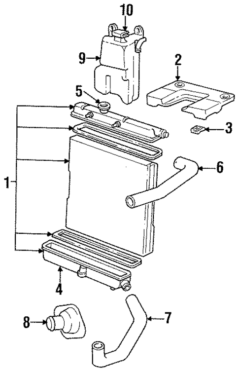 Radiator & Components for 1992 Chrysler Town & Country #0