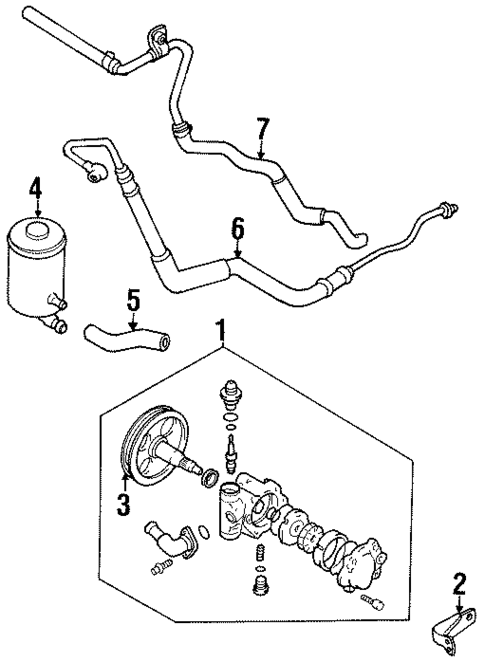 Pump & Hoses for 1999 Suzuki Esteem #0
