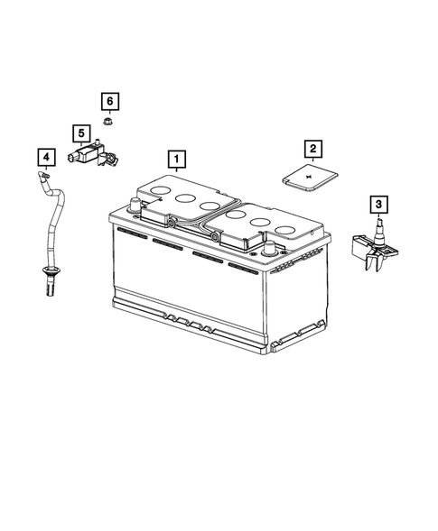 Battery, Battery Tray and Cables for 2023 Chrysler 300 #1