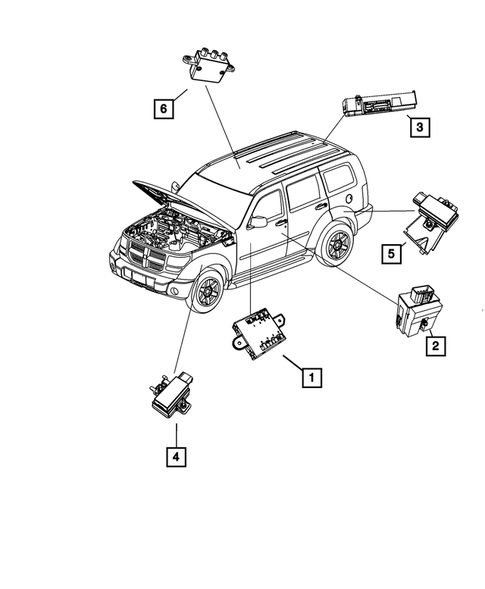 Keys, Modules and Engine Controllers for 2011 Dodge Nitro #0
