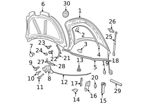 Hood & Components for 2009 Volkswagen Beetle #0