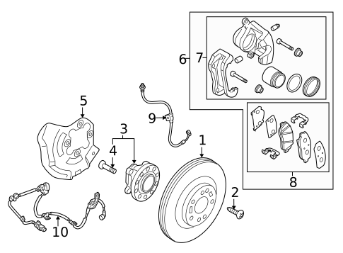 Brake Components for 2015 Kia K900 #0