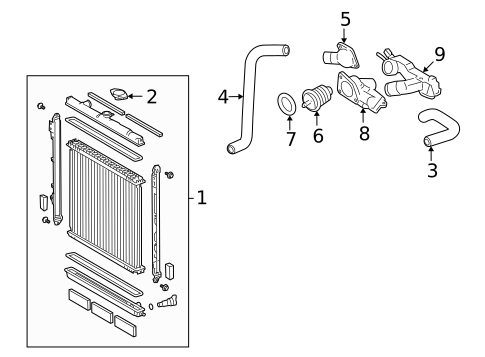 Radiator & Components for 2009 Toyota Tundra #0