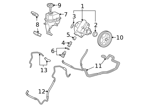 Pump & Hoses for 2008 Saturn Aura #0